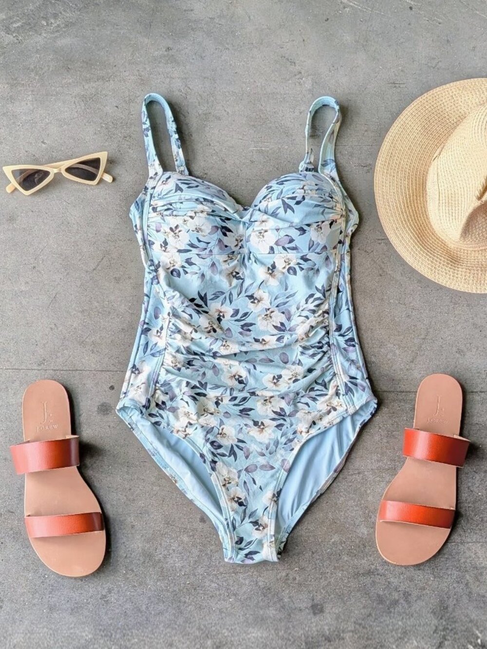 Niptuck Louise Boho Breeze Floral Twist Front Ruched One-Piece Swimsuit size 6